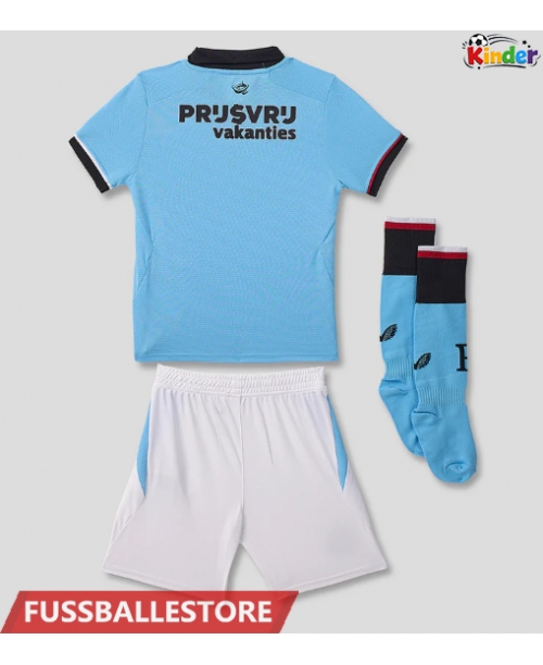 Günstige Feyenoord Auswärts Trikotsatzt Kinder 2026-27 Kurzarm (+ Kurze Hosen)